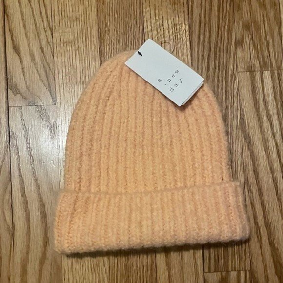 A New Day Orange Knit Beanie Winter Hat - Picture 3 of 4